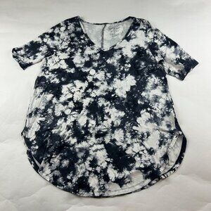 Torrid Black Tie Dye Super Soft Knit Short Sleeve Tunic Tee 2X